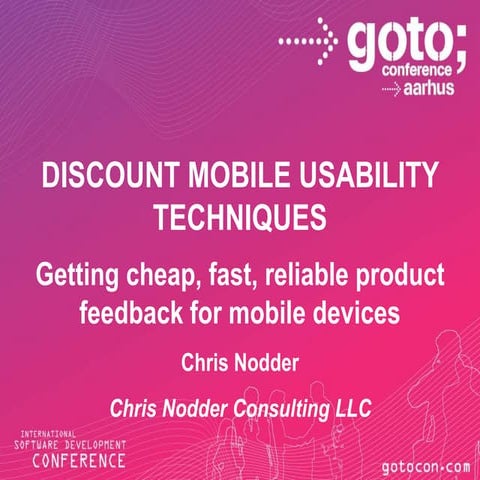 Discount mobile usability methods