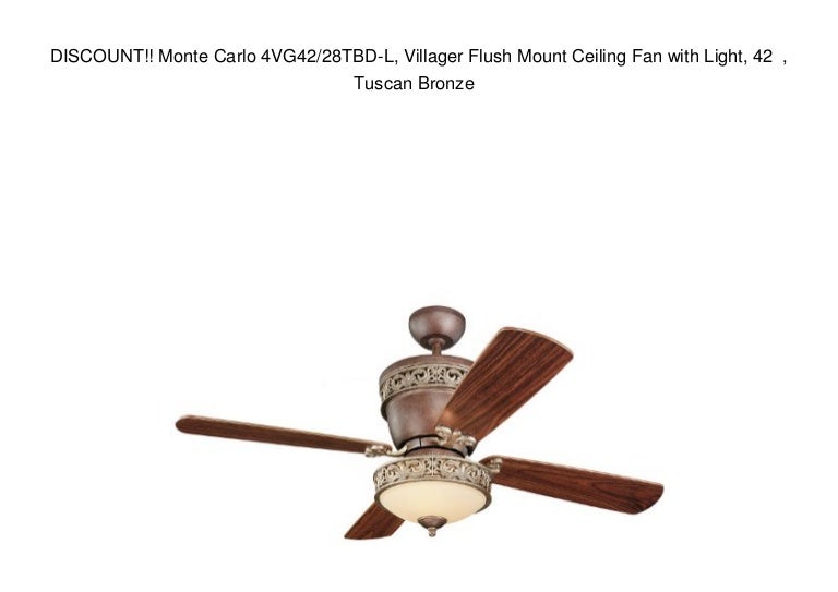 Discount Monte Carlo 4vg42 28tbd L Villager Flush Mount Ceiling Fa