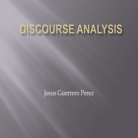 Discourse analysis