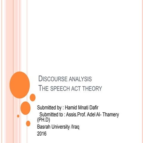 Discourse analysis