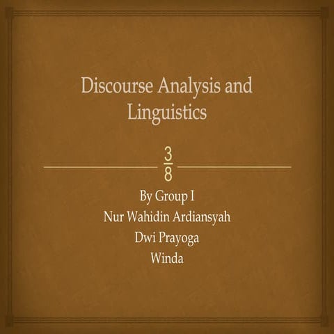 Discourse Analysis and Linguistics Semester II.pptx