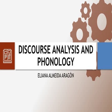Discourse analysis and phonology. learning activity 1.4