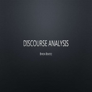 Discourse analysis power point