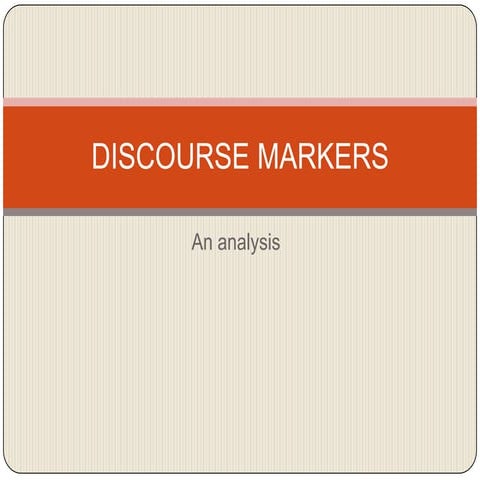 Discourse markers NEF Advanced lesson 1