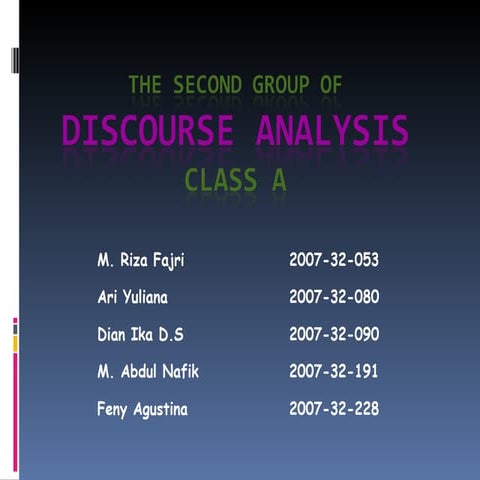 Discourse properties