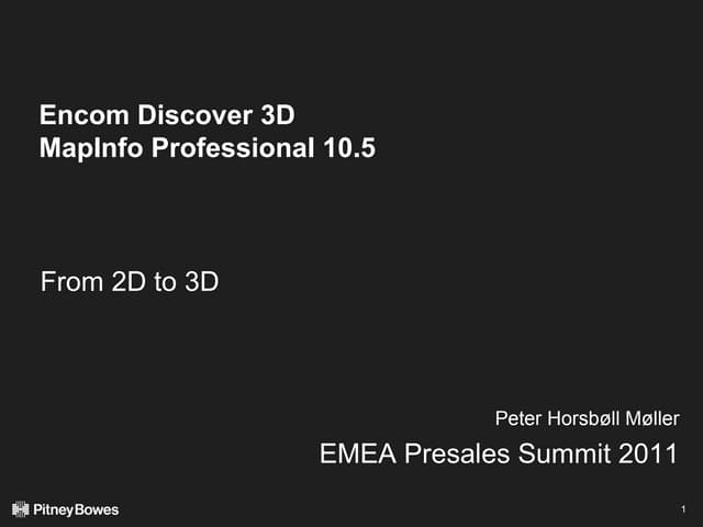MapInfo Discover 3D: From 2D to 3D