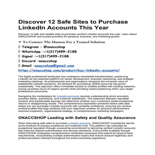 Discover 12 Safe Sites to Purchase LinkedIn Accounts This Year.docx