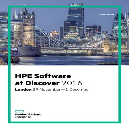 HPE Software at Discover 2016 London 29 November—1 December