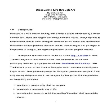 Discovering Life Through Art  Oh Moo Tan, Malaysia