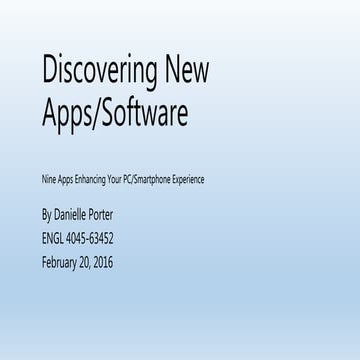 Discovering New Apps