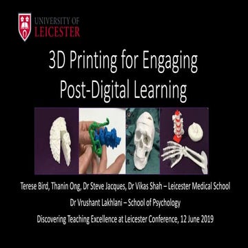 3D Printing for Engaging Post-Digital Learning