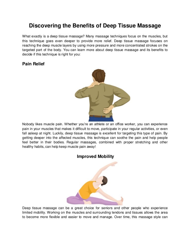 Discovering the benefits of deep tissue massage