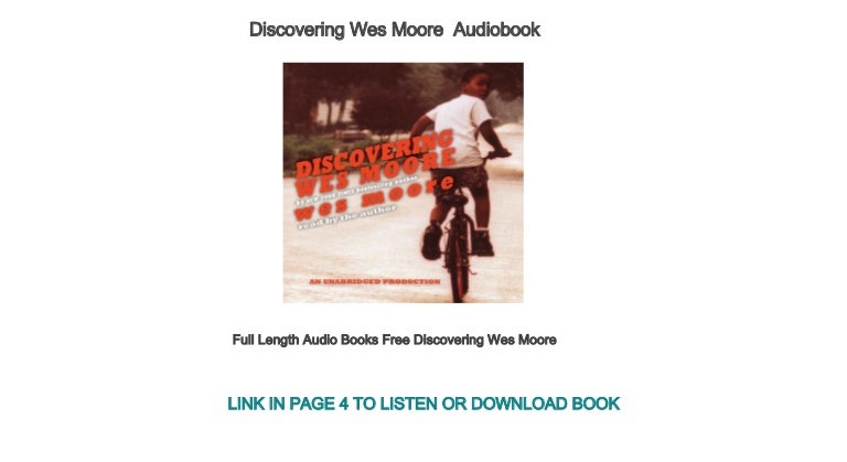 Discovering Wes Moore PDF Free Download Discovering Wes Moore PDF Free Download