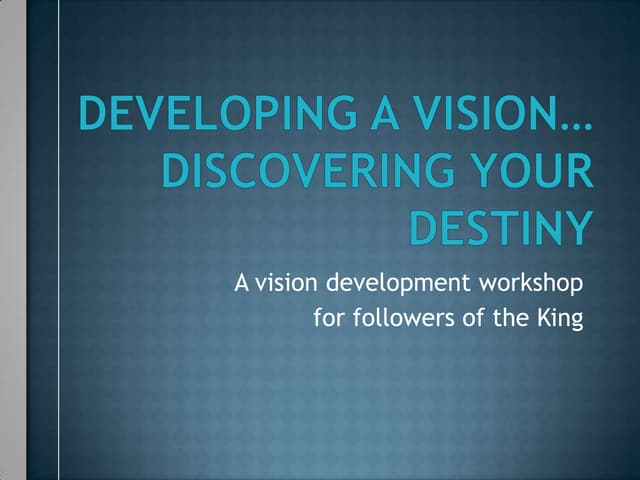 Discovering Your Destiny Workshop