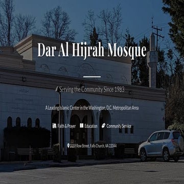 Dar Al Hijrah Mosque A Center of Faith and Service | PDF