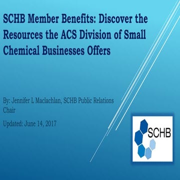 Discover the entrepreneurial resources offered by the American Chemical Society Division of Small Chemical Businesses