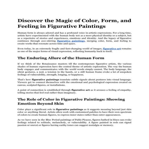 Discover the Magic of Color, Form, and Feeling in Figurative Paintings.pdf