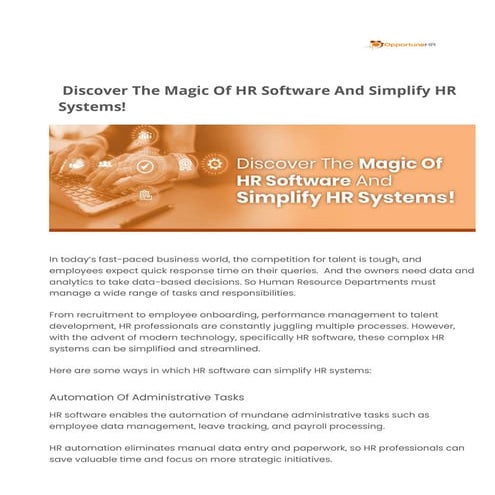 Discover The Magic Of HR Software And Simplify HR Systems!.pdf