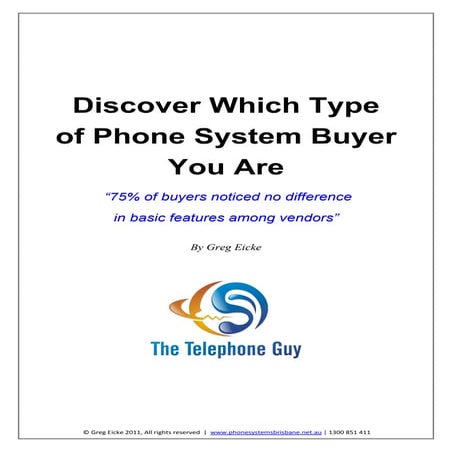 Phone Systems Brisbane - Discover the type of phone system buyer you are