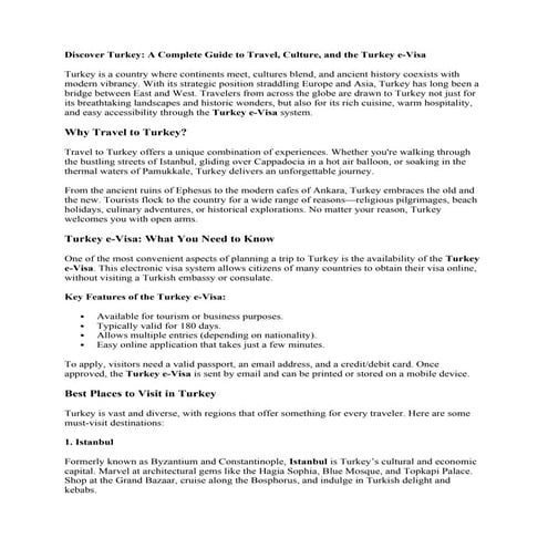 Turkey do's & don'ts | DOCX