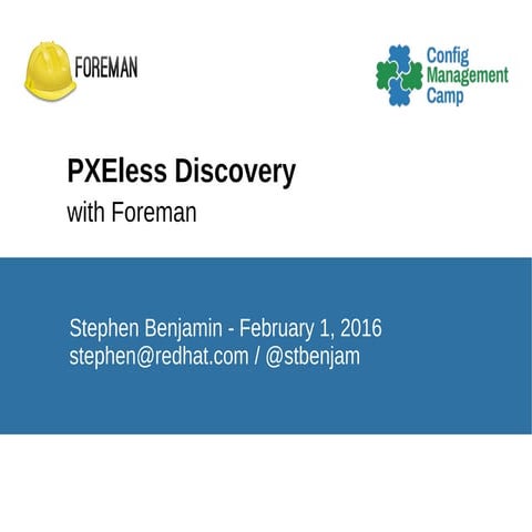 PXEless Discovery with Foreman