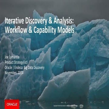 Iterative Discovery and Analysis: Workflow / Activity and Capability Model