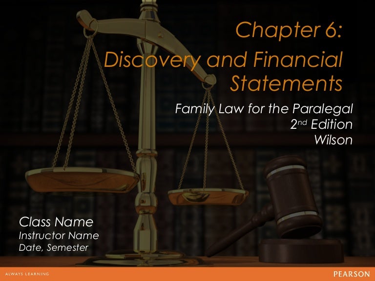 Discovery and financial statements