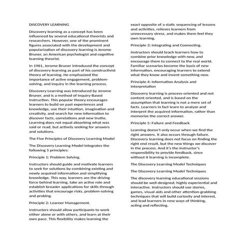 DISCOVERY LEARNING. teaching in science 2docx