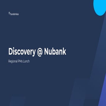 Product Discovery @ Nubank
