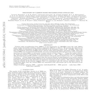 Discovery of carbon_radio_recombina...