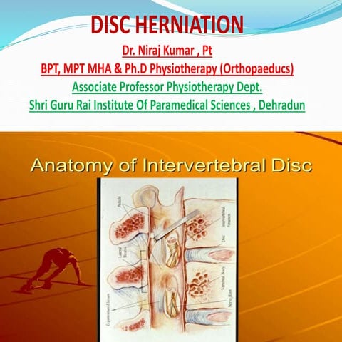 Disc prolaps and rehabilitation