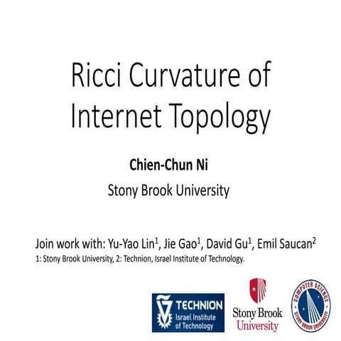 Ricci Curvature of Internet Topology