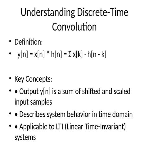 Comprehensive Guide to Discrete-Time Convolution and FIR Filters in ...