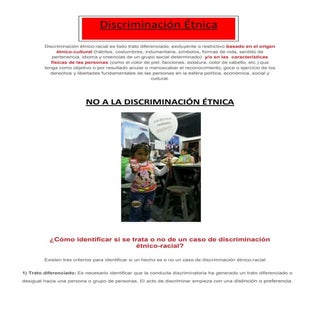 Discriminación étnica