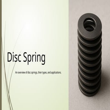 Disc Spring research aboout it's characteristics | PPTX