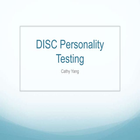 DISC Personality Test introduction