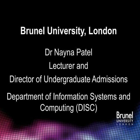 Information Systems and Computing 2012