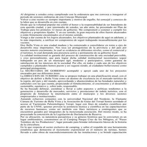 Discurso del Intendente Walter Chávez