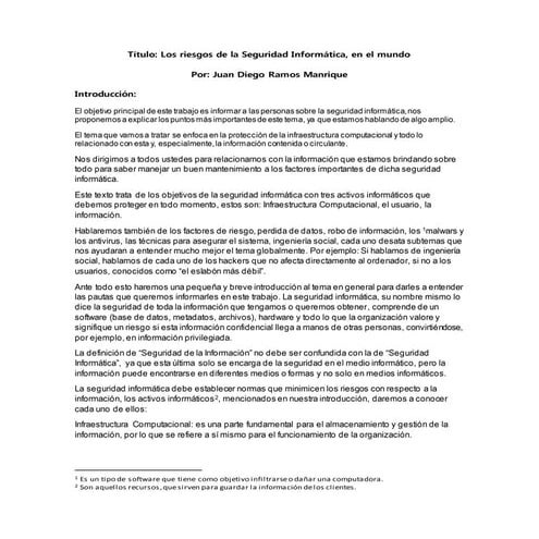 La Seguridad Informática en la actualidad