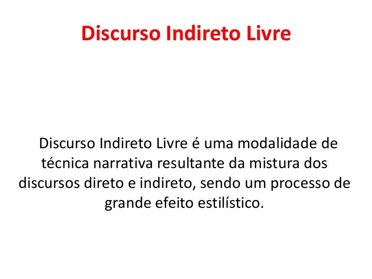 Discurso indireto livre