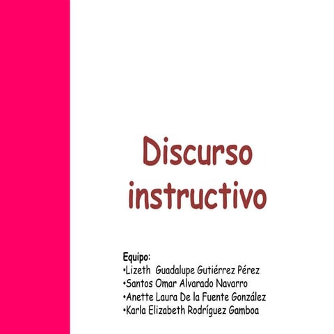 Discurso instructivo