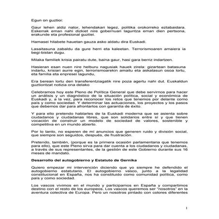 Discurso lehendakaria pleno_debate_politica_general_politika_orokorrari_buruz...