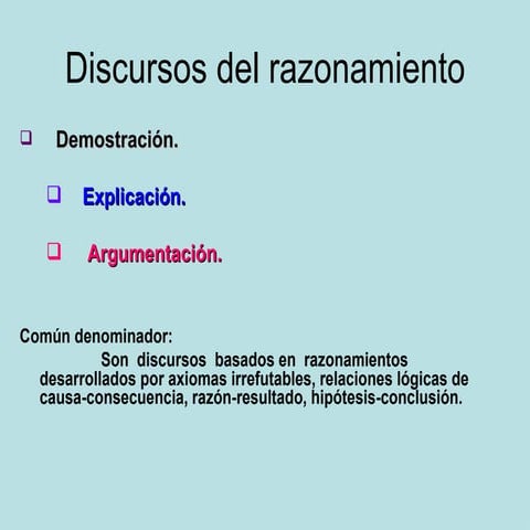Discursos Del Razonamiento