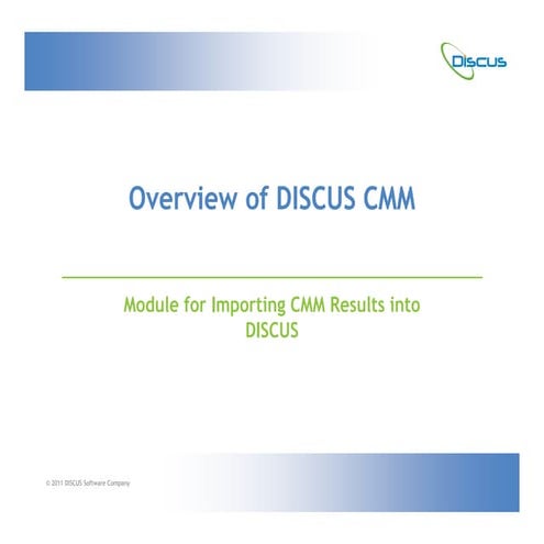Discus CMM | PPT