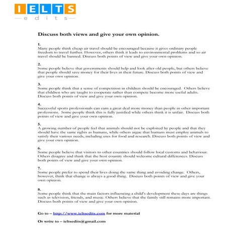 IELTS Task 2 Discussion Essay Lesson | PPTX