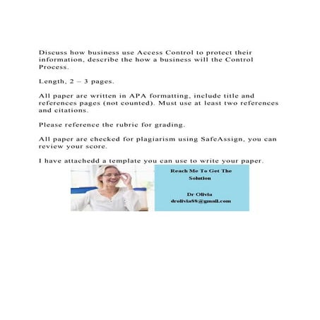 Discuss how business use Access Control to protect their informa.docx