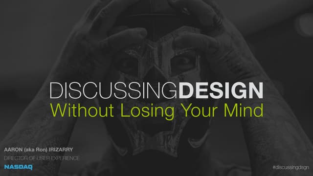 Discussing Design - ConvergeSE