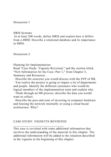 Discussion 1HRIS Systems In at least 200 words, define HRI.docx