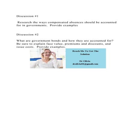 Discussion #1 Research the ways compensated absences should be a.docx