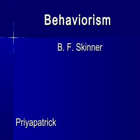 skinner behaviourism